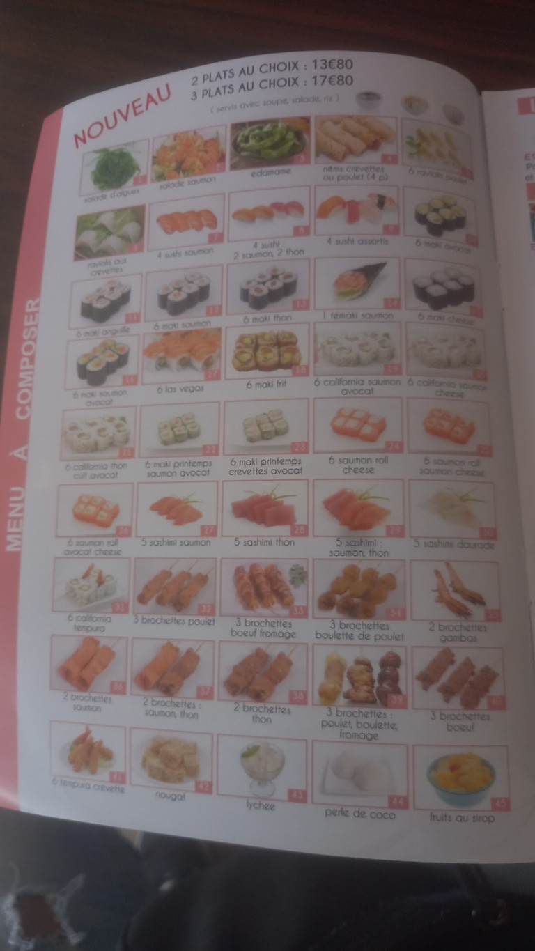 Jardin de Bambou menu 10
