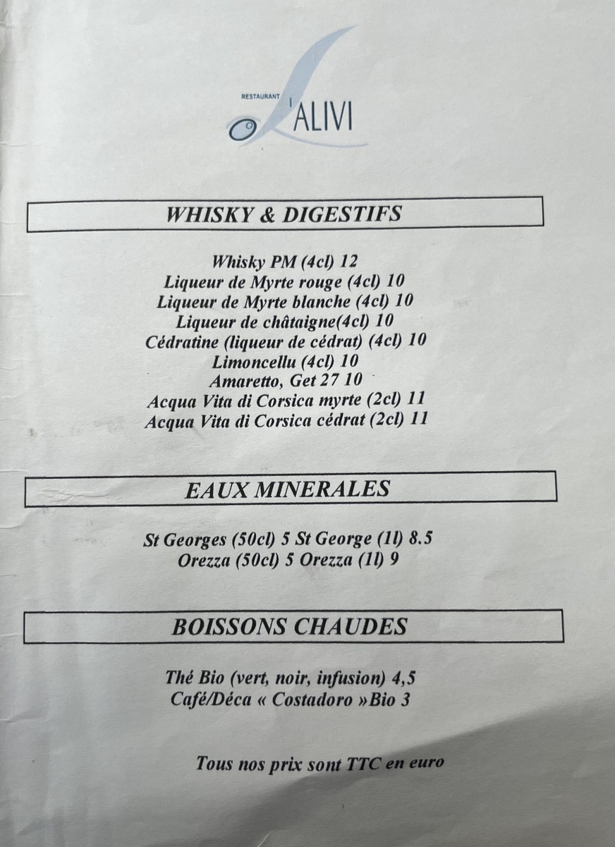 L'Alivi menu 5