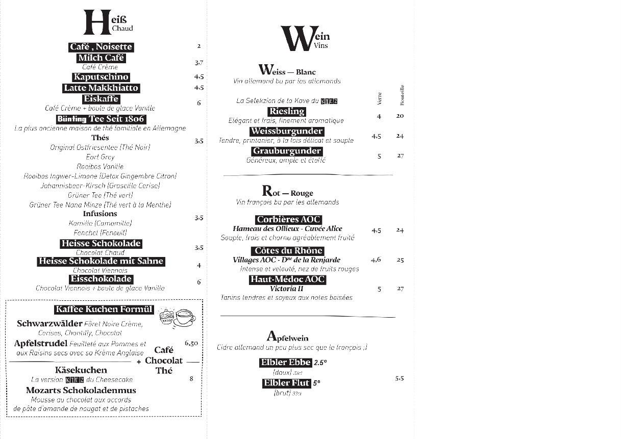 KIEZ Biergarten Montmartre menu 2