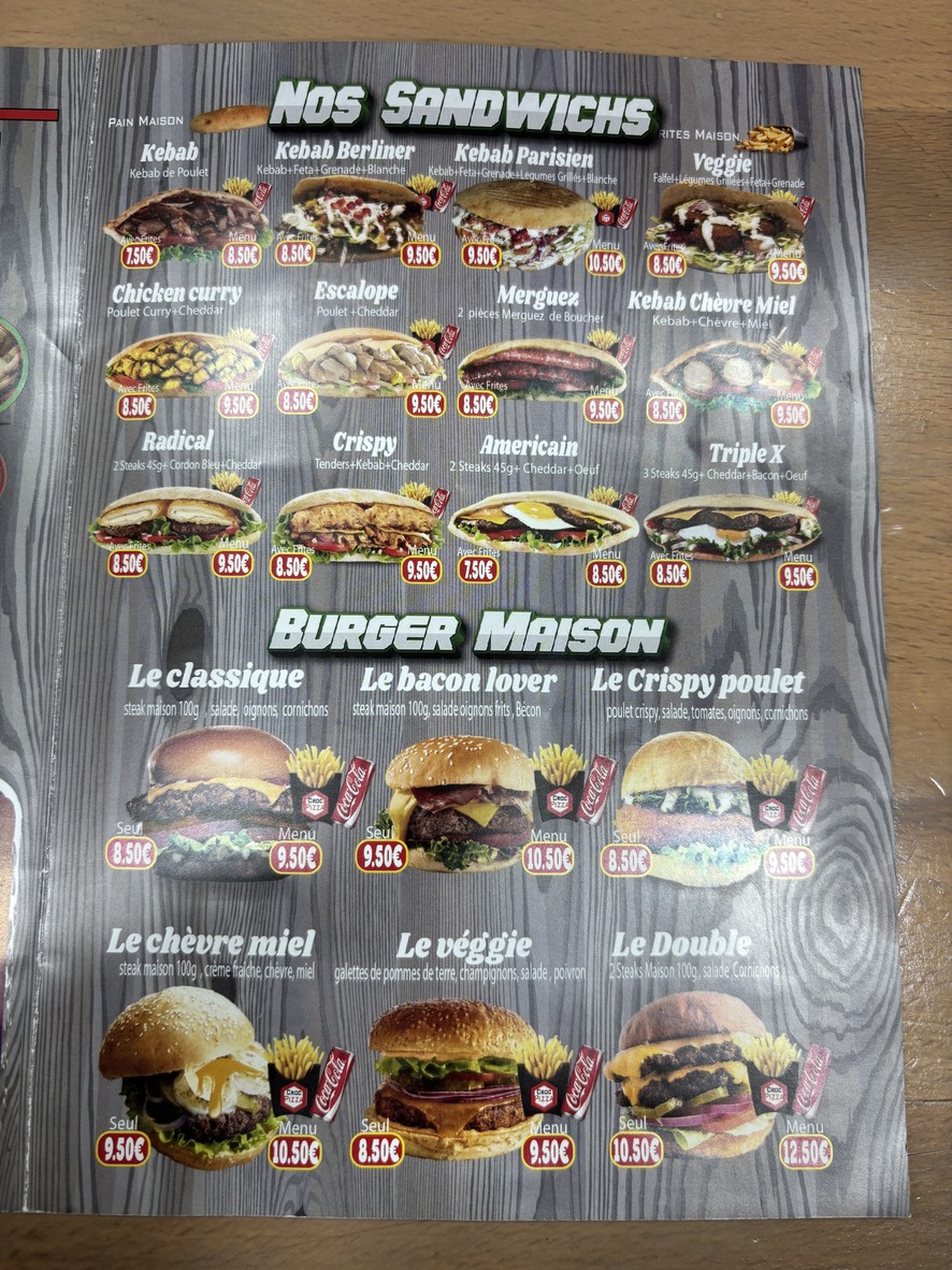 Croq Pizza menu 1