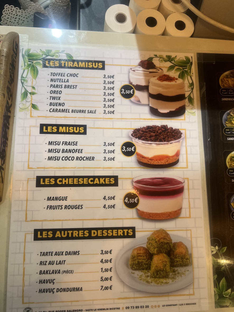 Le Constant - Les 3 broches menu 2
