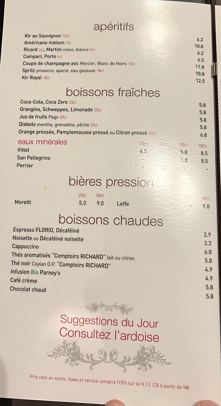 O vingt-deux menu 1