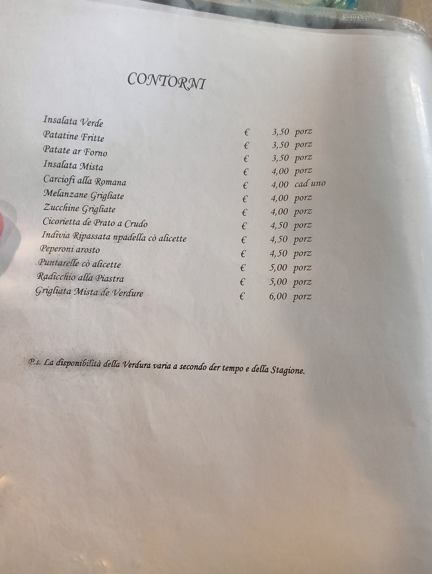 La Fraschetta del Pesce menu 5