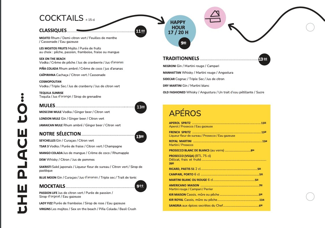 The Place to... Gare de l'Est - Restaurant Pub Paris 10 menu 3