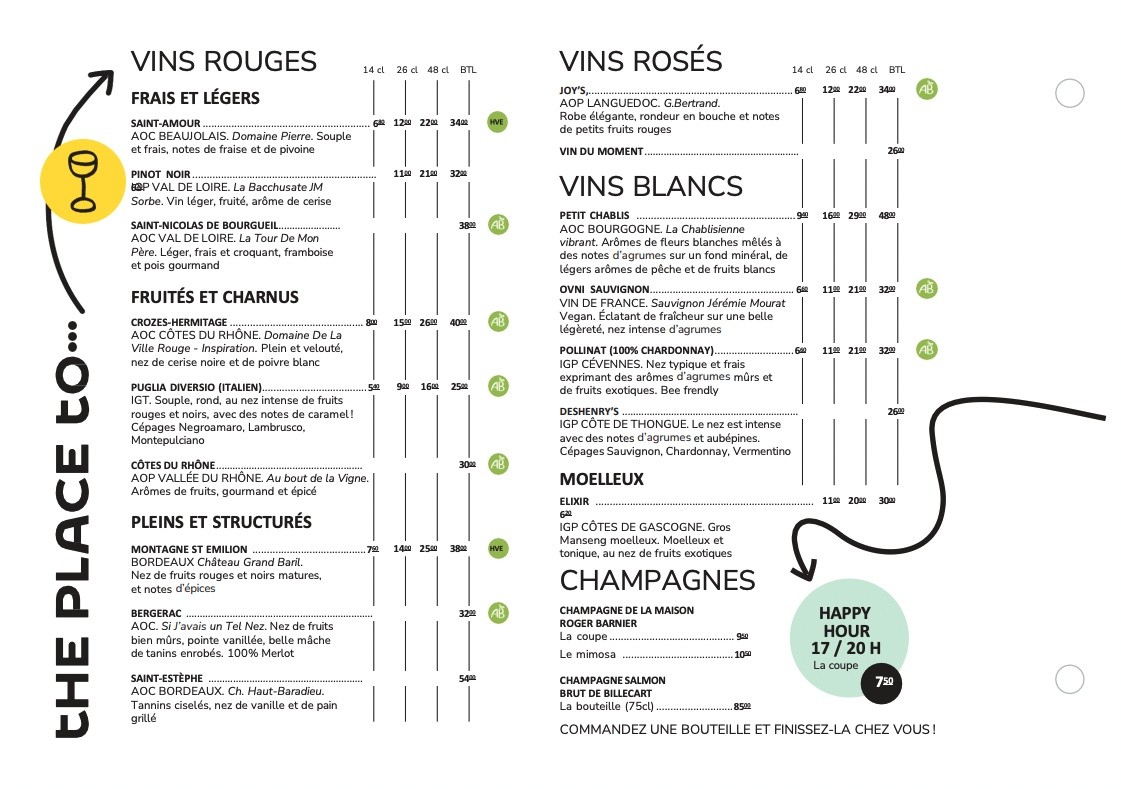 The Place to... Gare de l'Est - Restaurant Pub Paris 10 menu 4