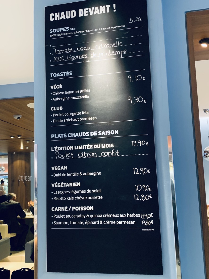 Cojean menu 1