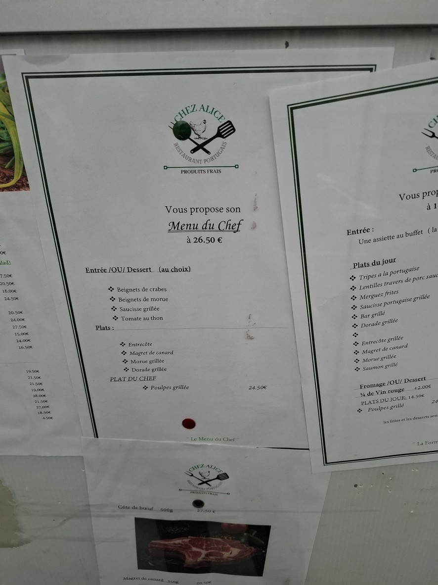 Chez Alice menu 2