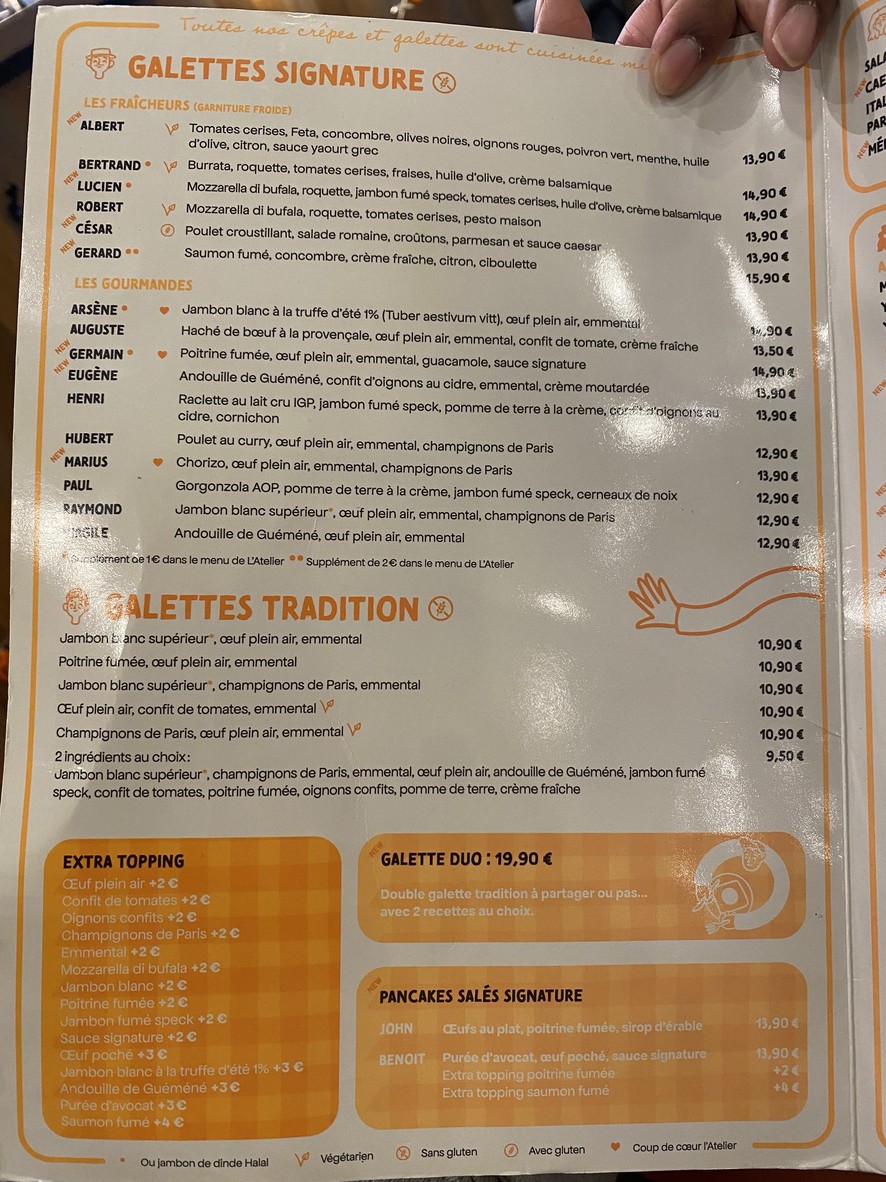 L'Atelier Artisan Crêpier - 4 Temps menu 3