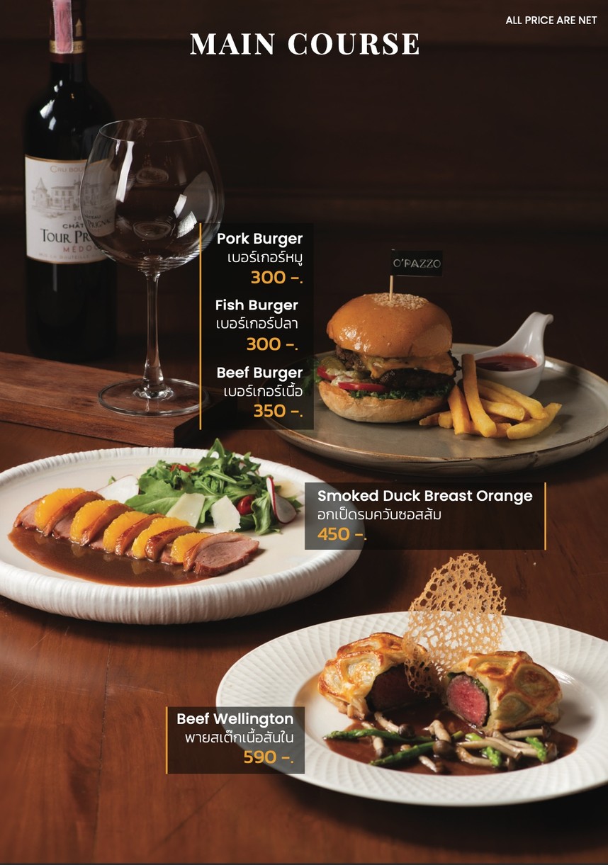 O'Pazzo Bistro and Wine menu 3
