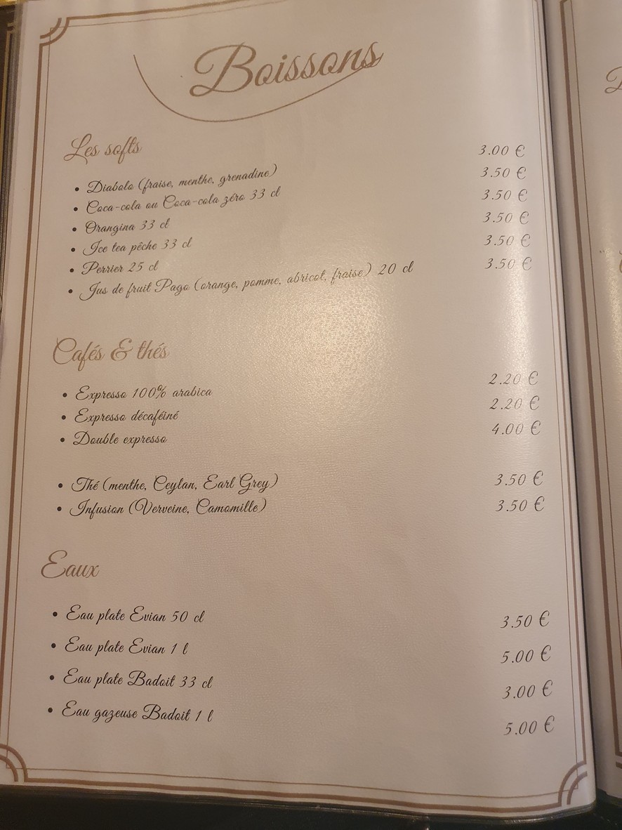 Le Bouche à Oreille menu 7