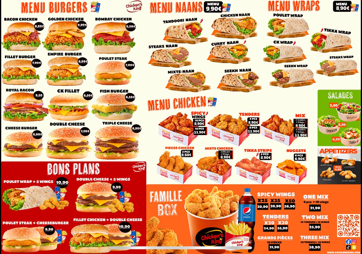CHICKEN’S KING (Pte de Bagnolet) menu 2