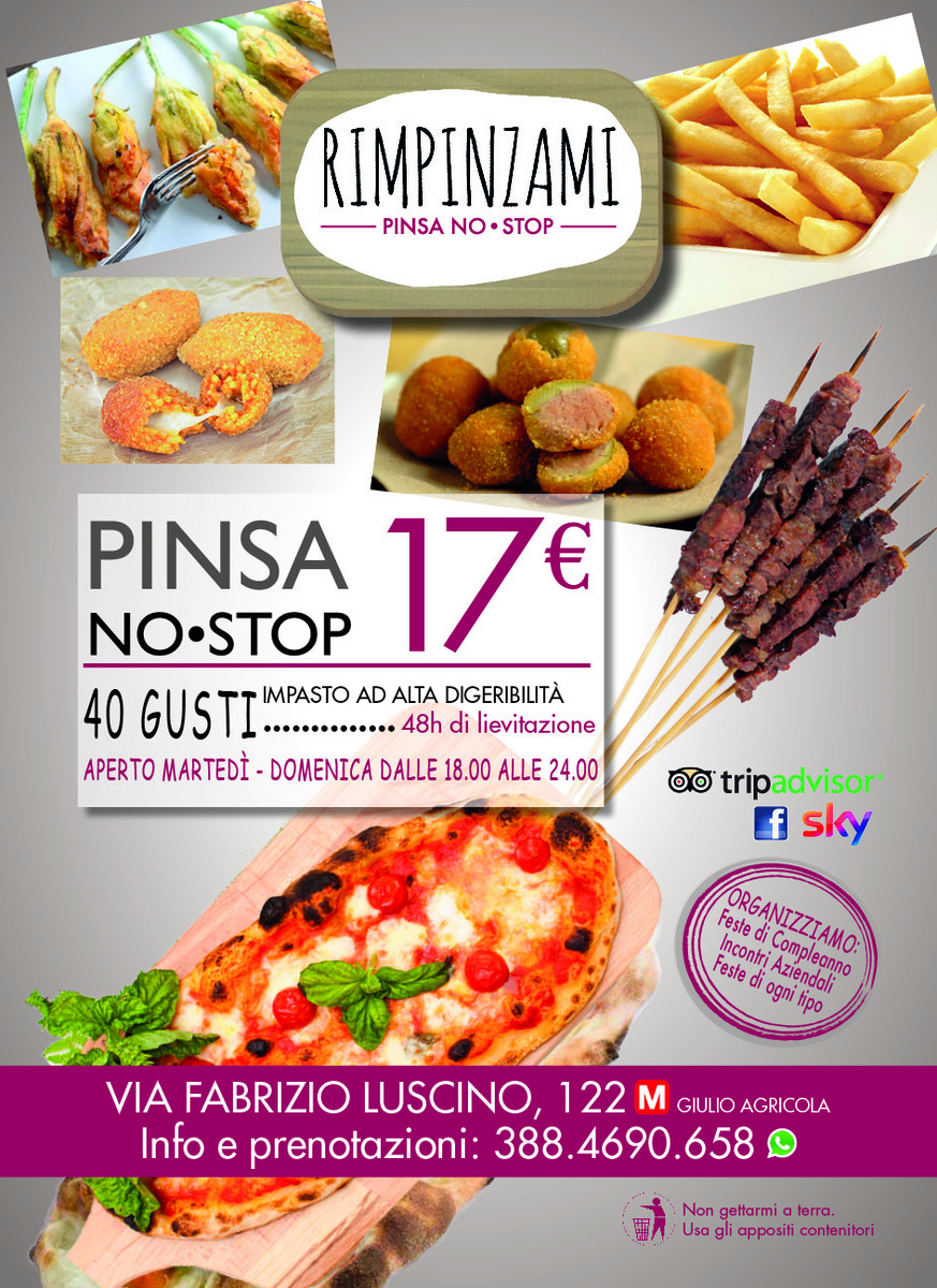 Pizzeria Cinecittà - Rimpinzami menu 1