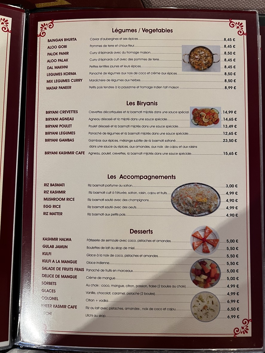 Kashmir Cafe menu 2