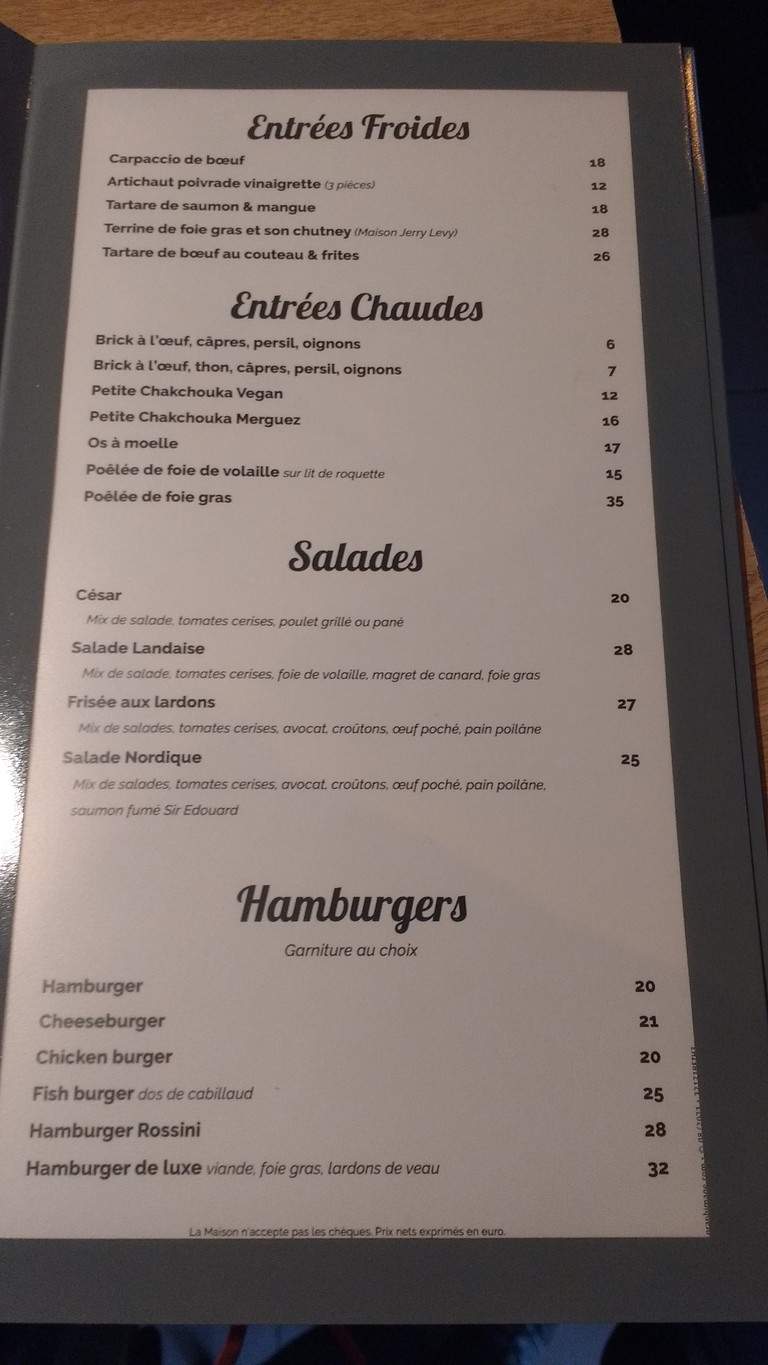 Betheavone menu 1