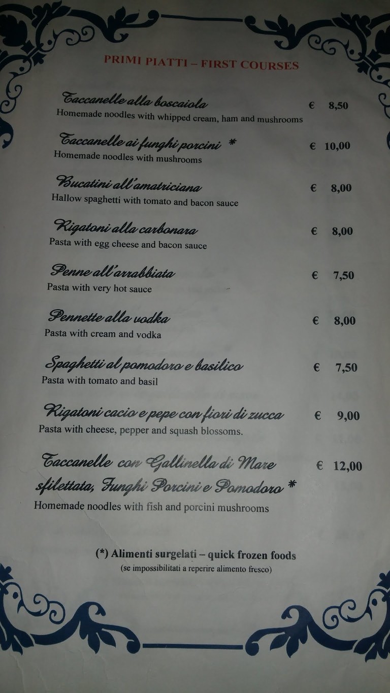 Hostaria Pizzeria Da Baffo e Figli menu 3
