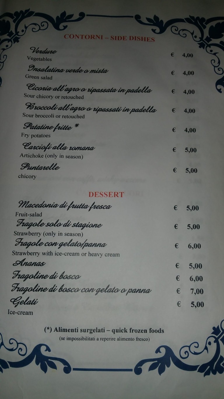Hostaria Pizzeria Da Baffo e Figli menu 6
