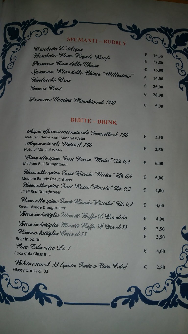 Hostaria Pizzeria Da Baffo e Figli menu 8