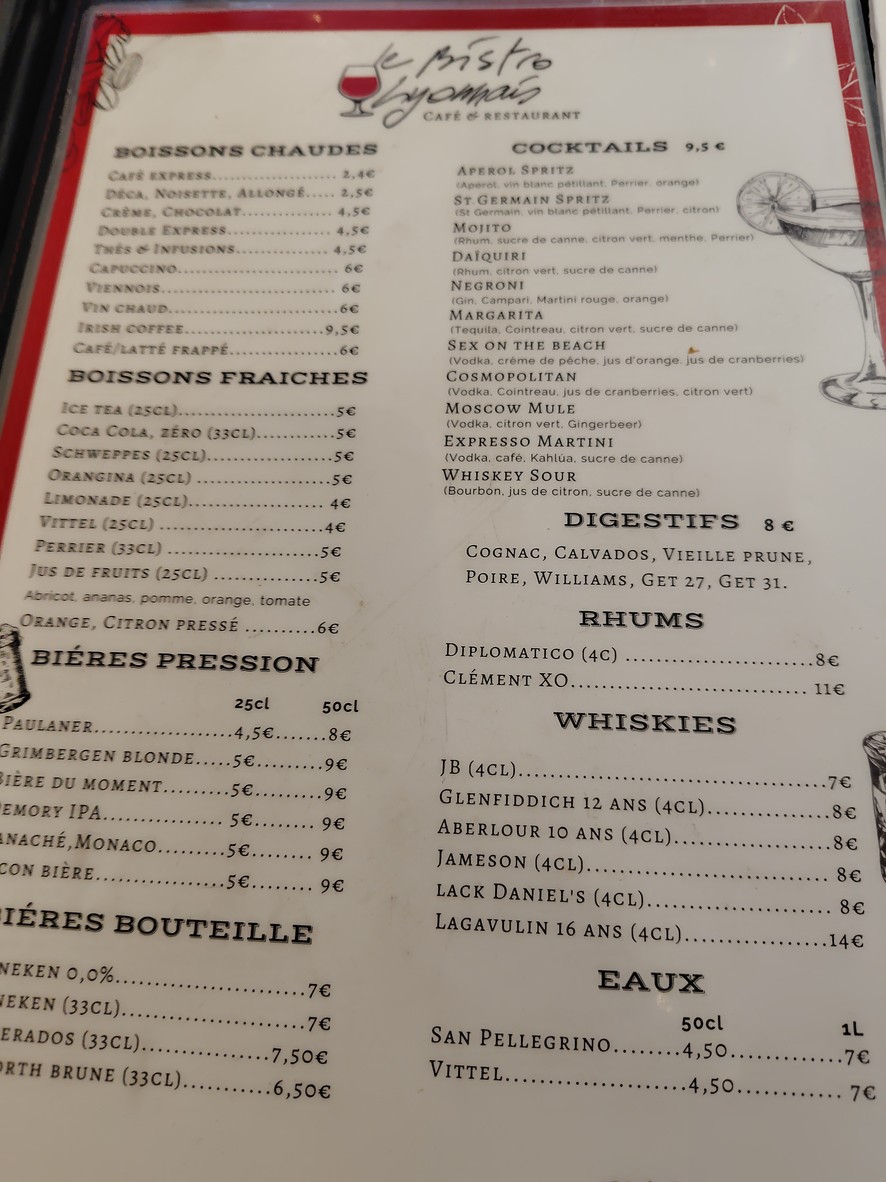 Bistro Lyonnais menu 2