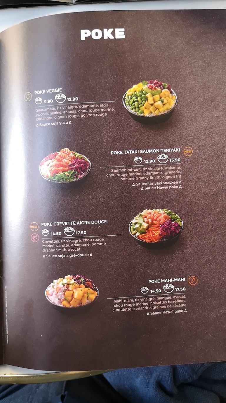 Côté Sushi Rambuteau menu 1