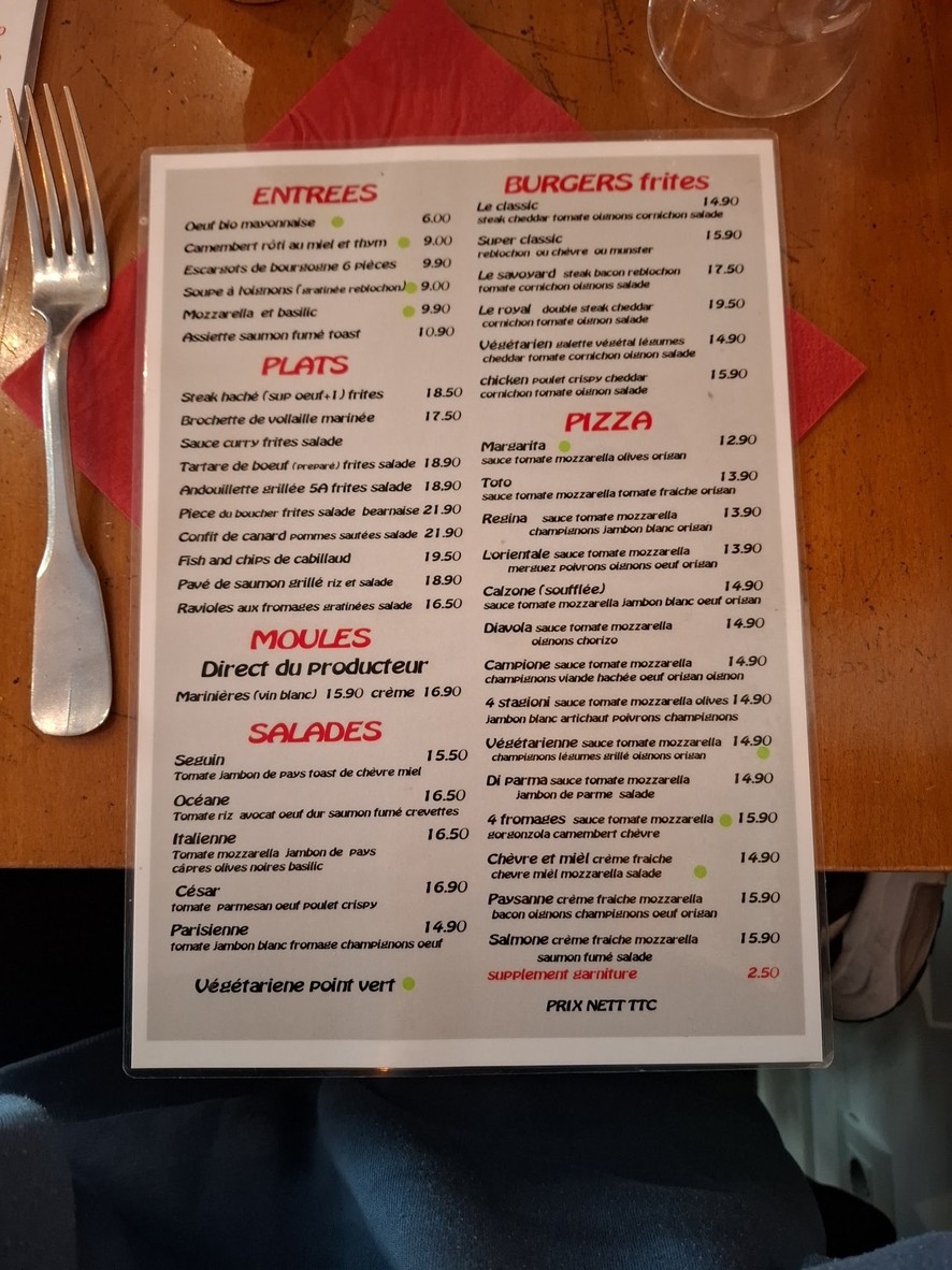 La Tête à Toto menu 1