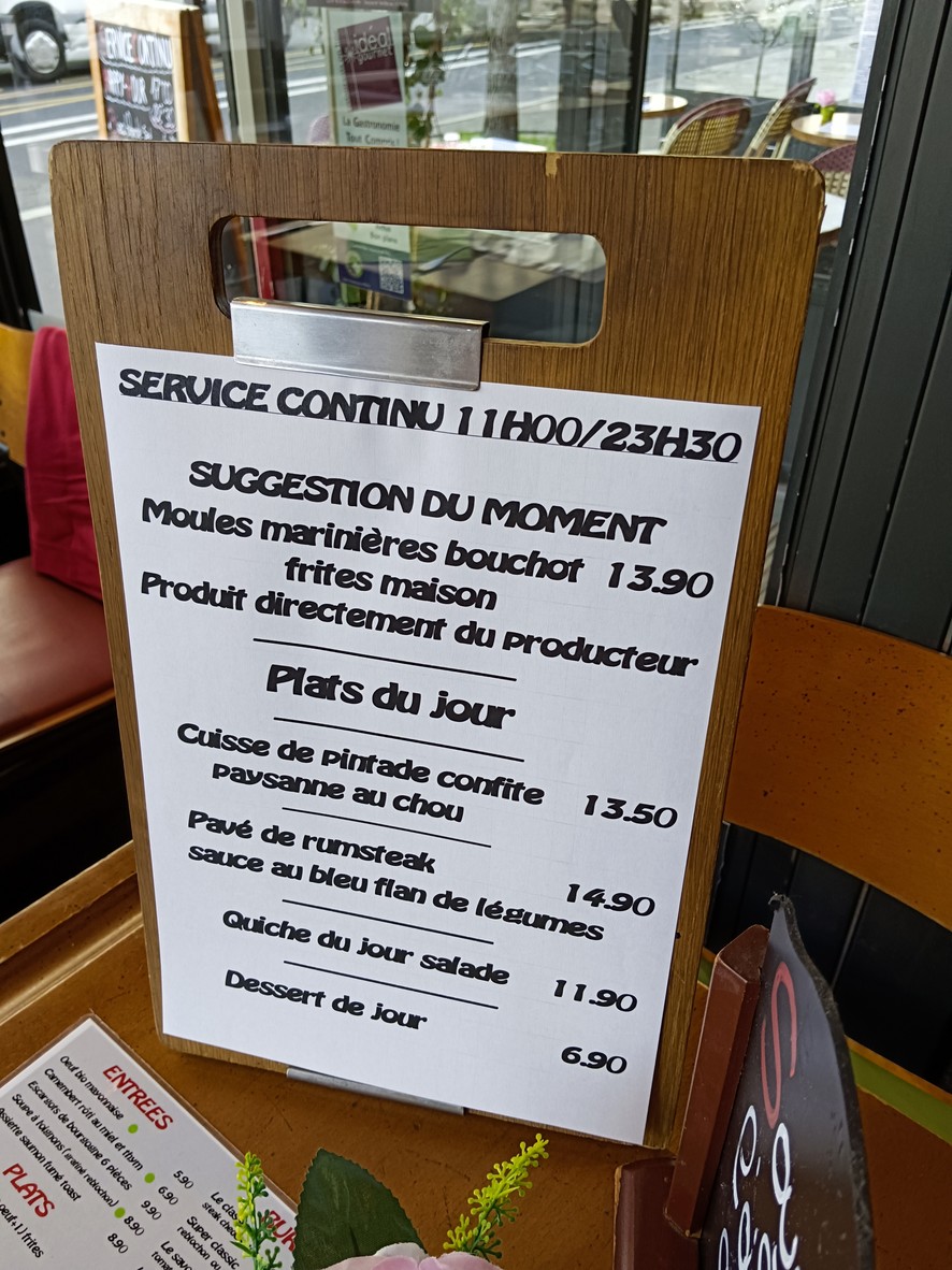 La Tête à Toto menu 2