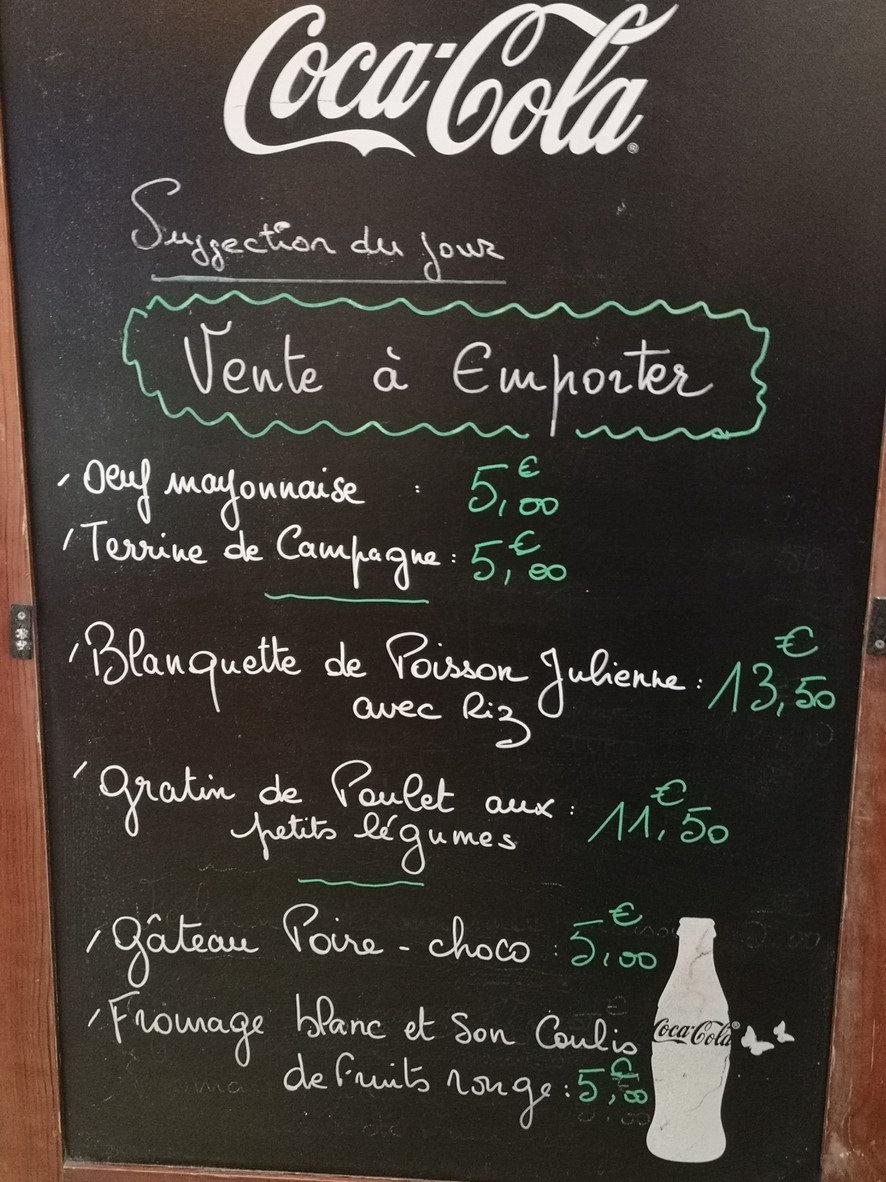 Le Marigny menu 1