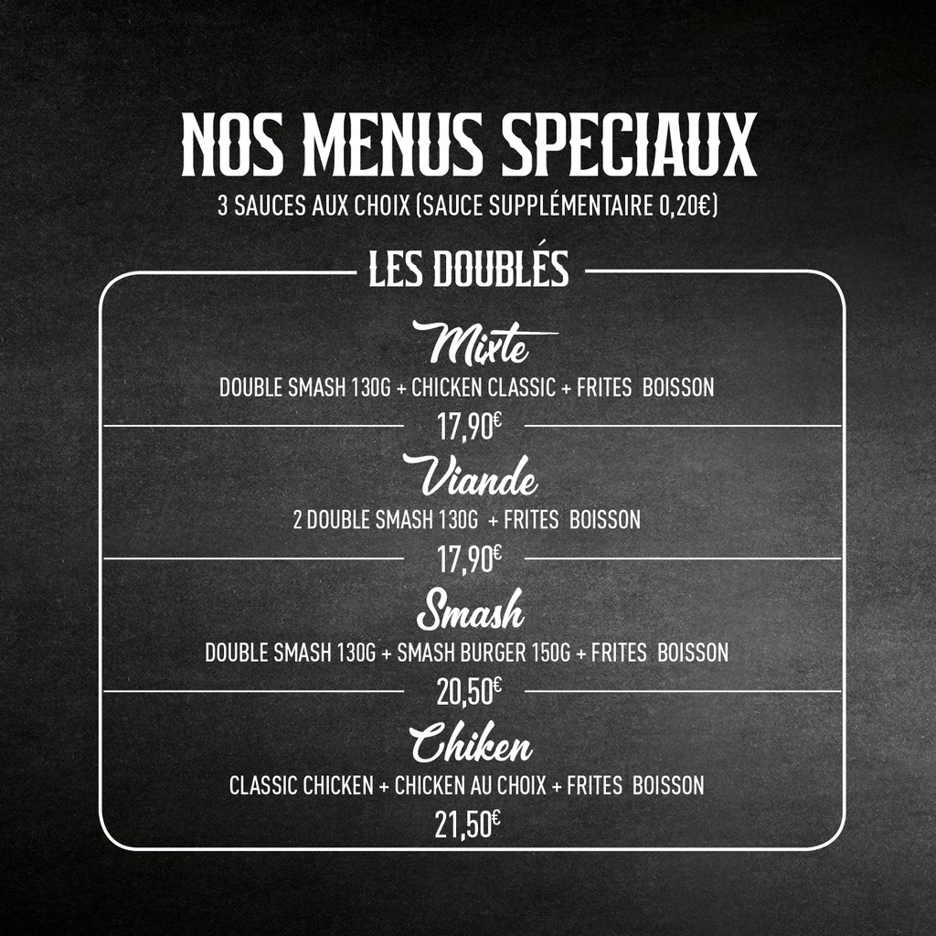 Restaurant Smash Time | Smash Burger Asnières-sur-Seine menu 2