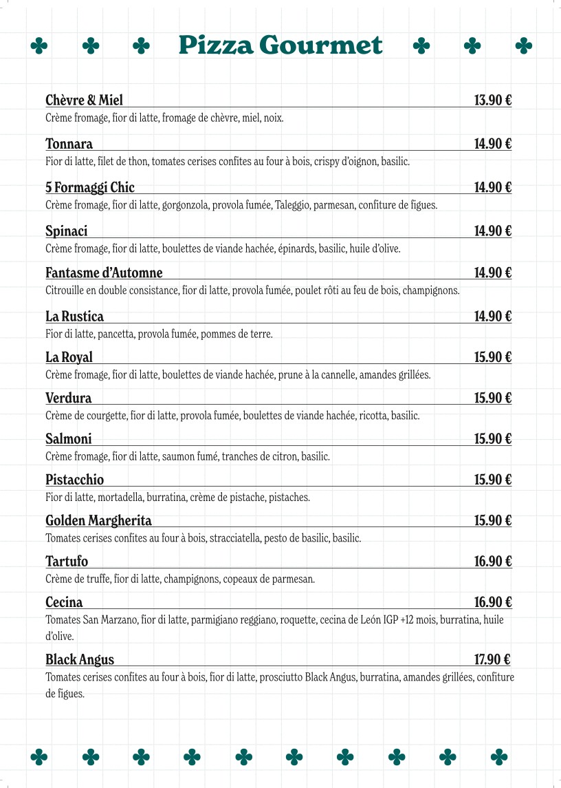 Fior di Latte Pizzeria menu 2