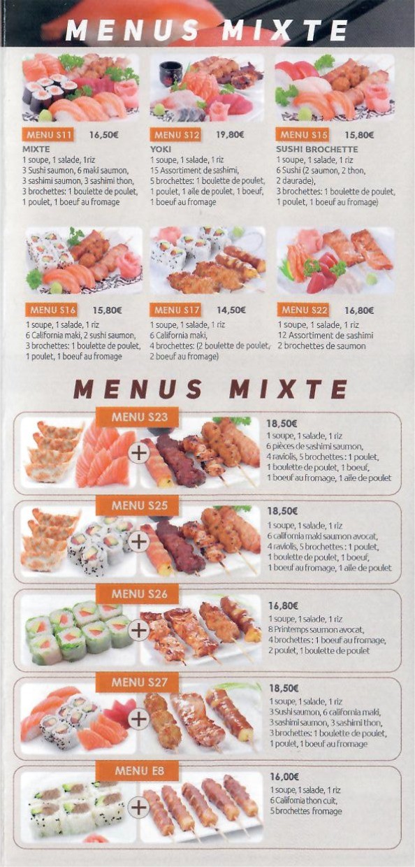 Yoki Sushi menu 3