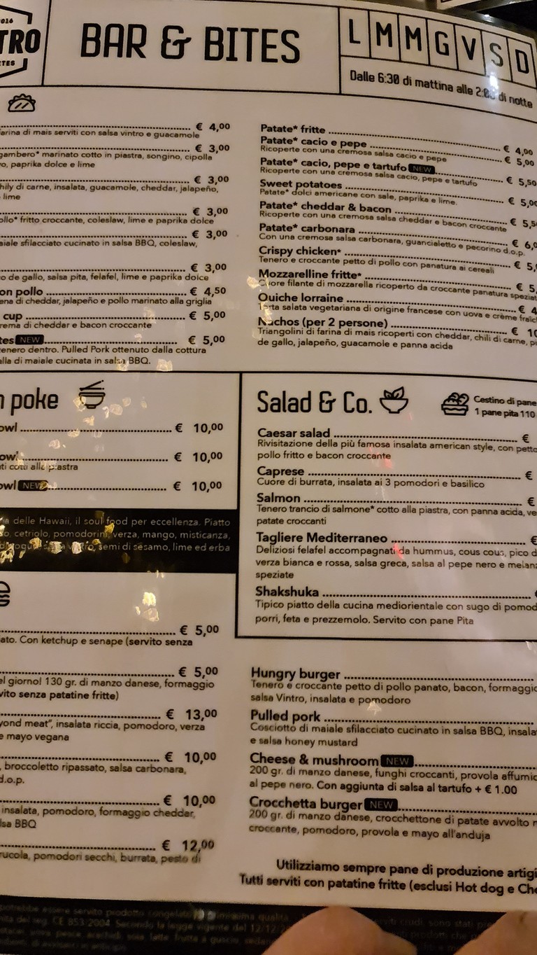 Vintro Bar & Bites menu 3