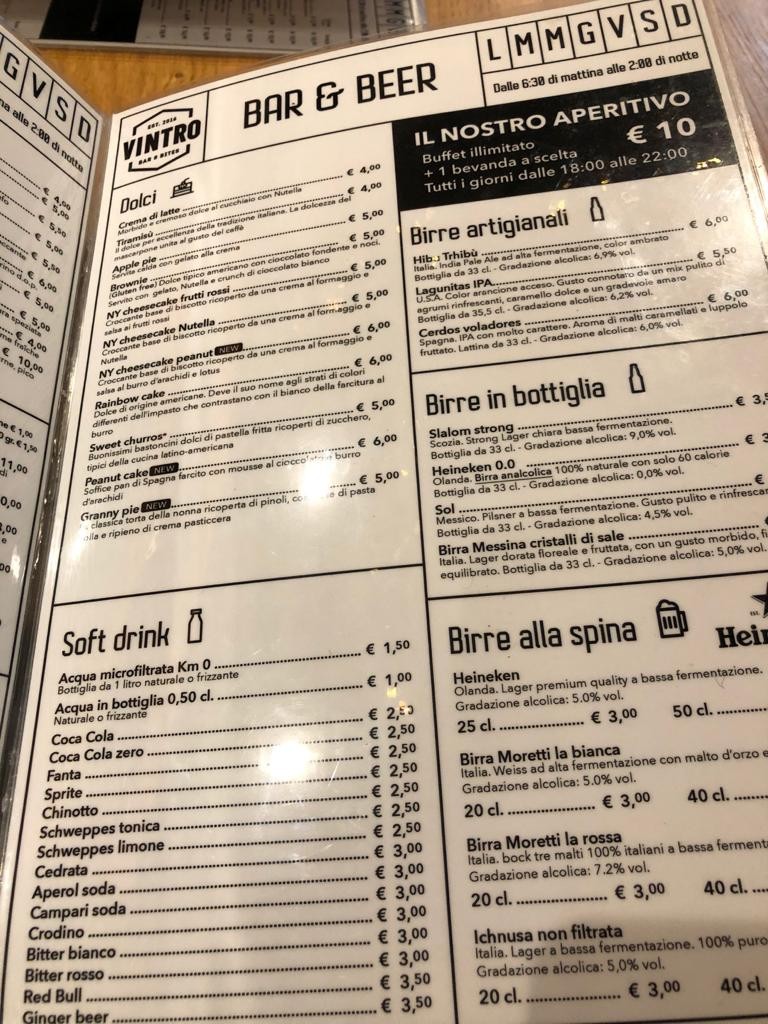 Vintro Bar & Bites menu 4