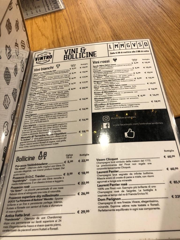 Vintro Bar & Bites menu 5