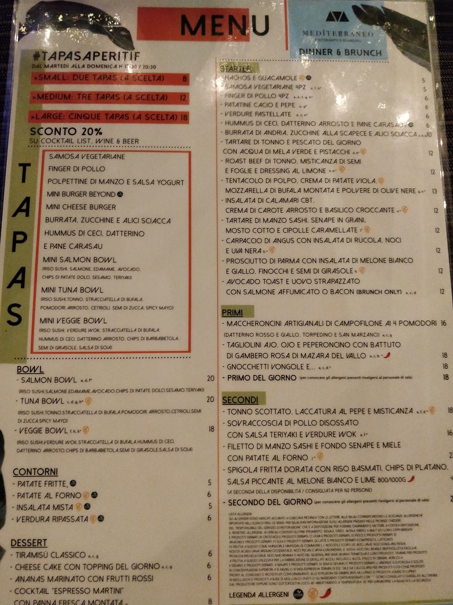 Mediterraneo Ristorante e Giardino menu 2
