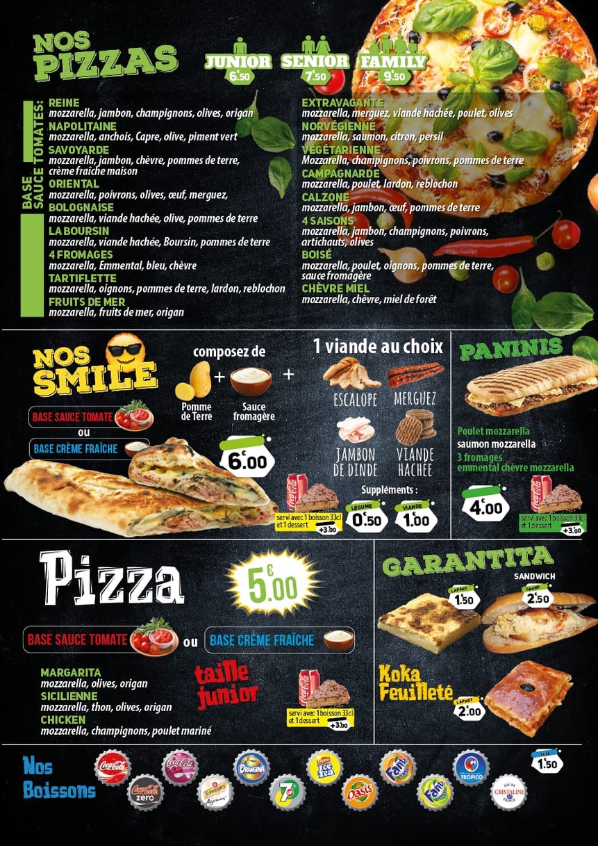 Smile Food menu 2