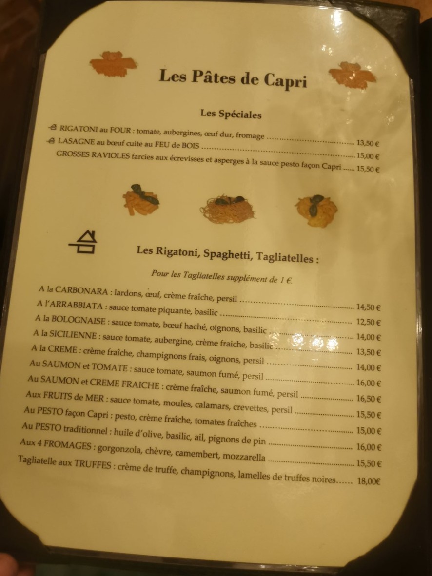 Restaurant Capri menu 3