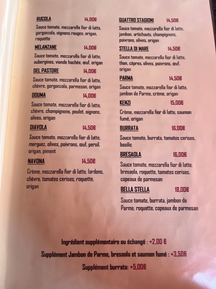 Stella Di Mare menu 3