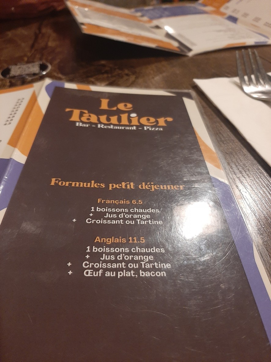 Le Taulier menu 2