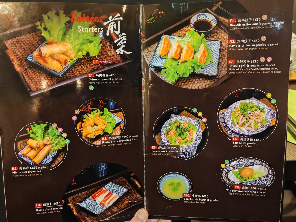 Les Nouilles Dansantes menu 1