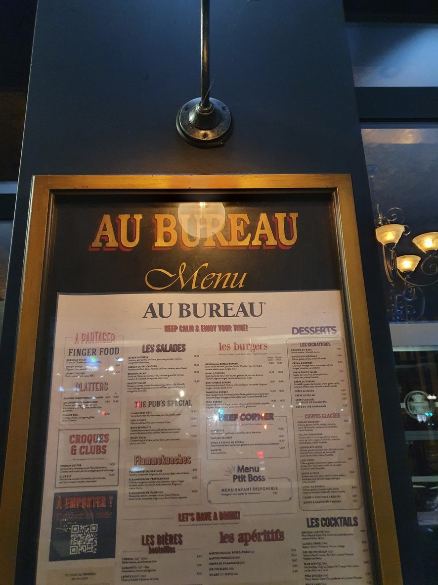 Jeanne et Jacques menu 1