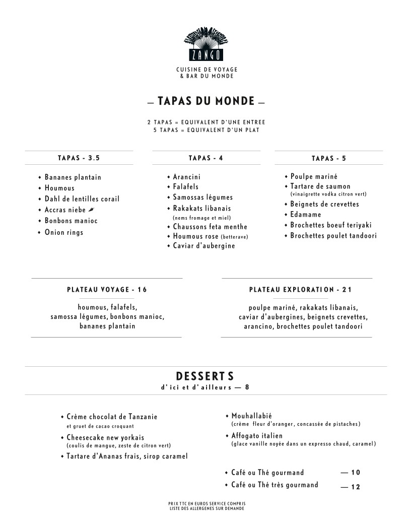 Zango menu 2