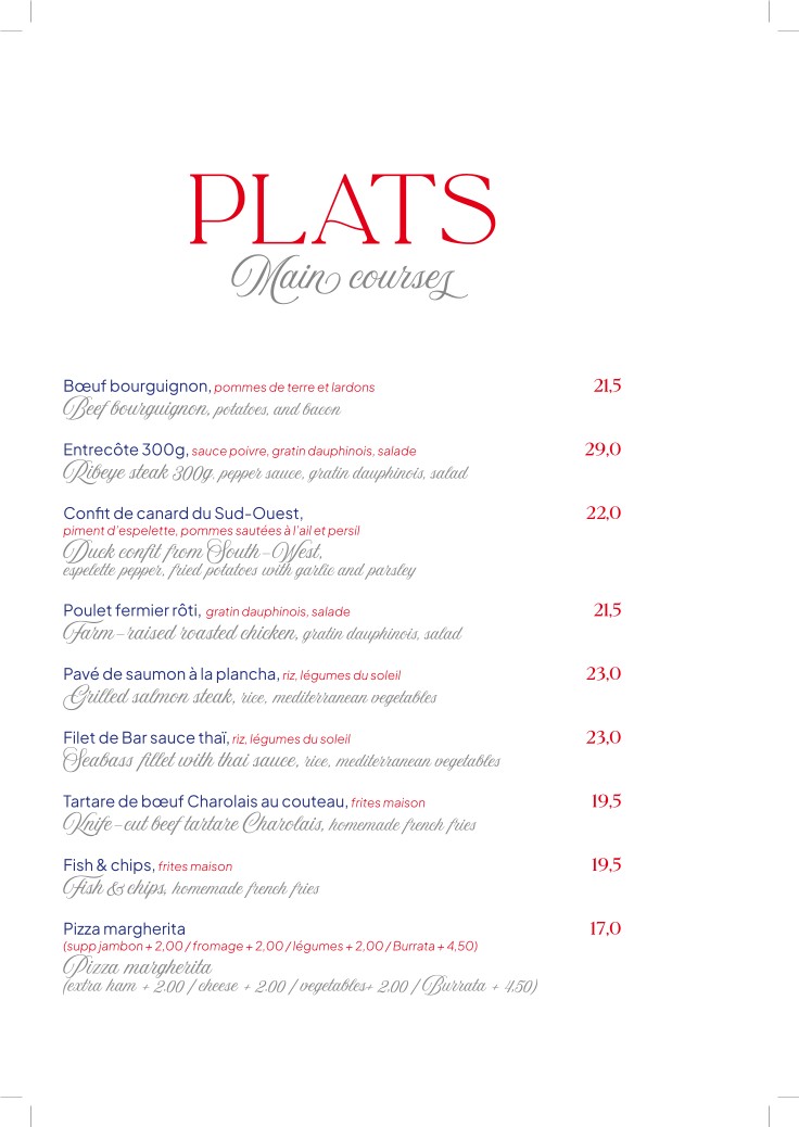 El New York menu 2