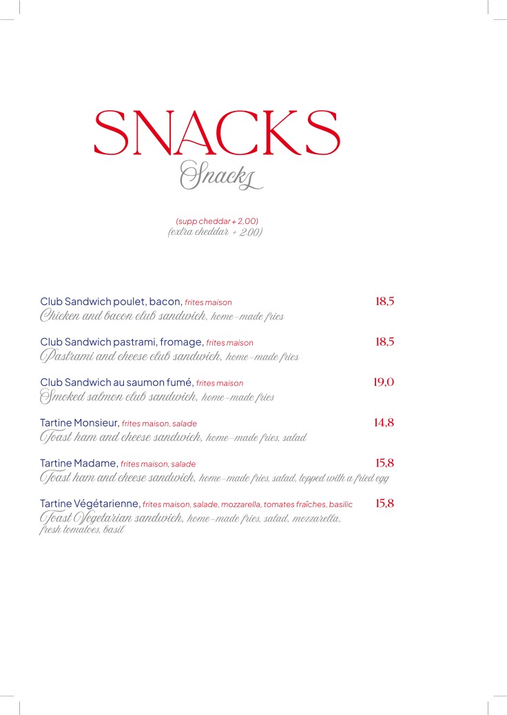 El New York menu 5