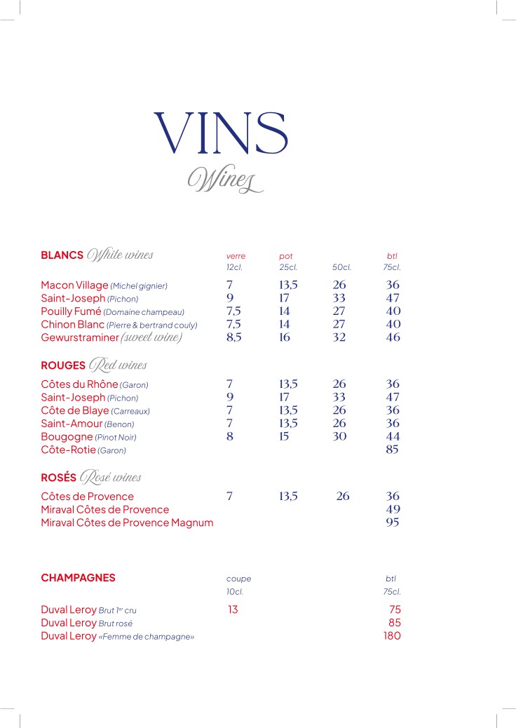 El New York menu 7