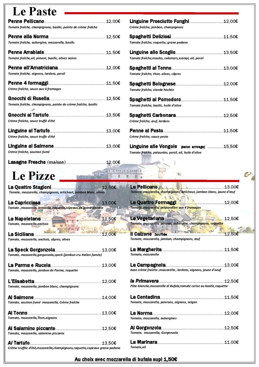 Restaurante Le Pellicano menu 2