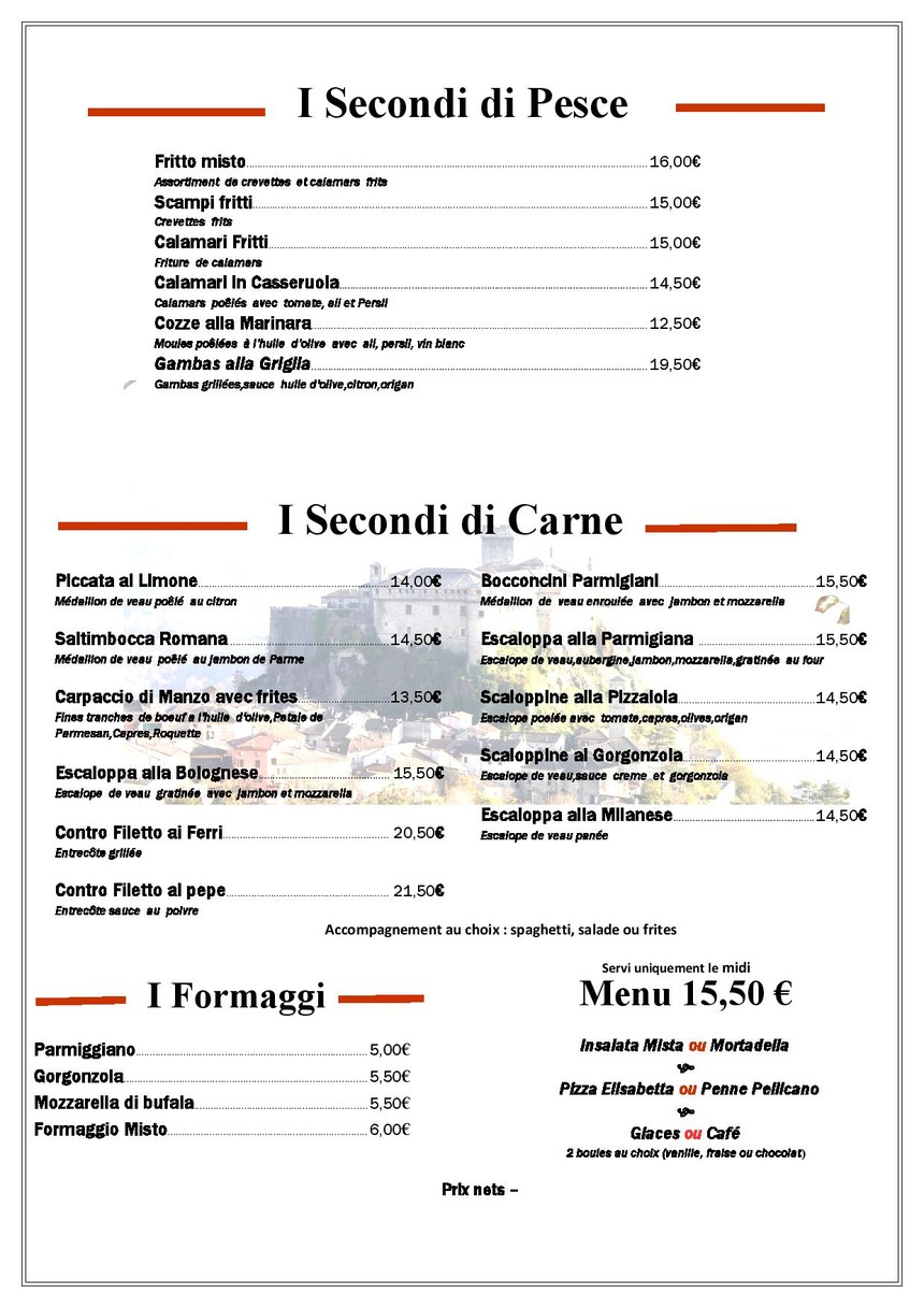 Restaurante Le Pellicano menu 3