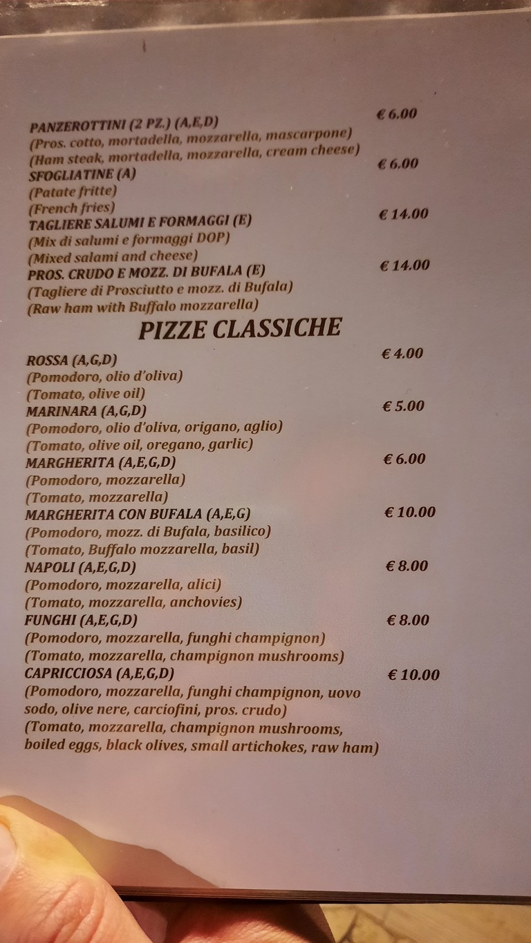 Pizzeria 72 Ore menu 2