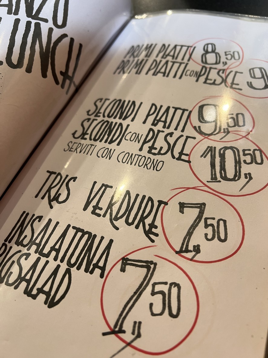 Giselda menu 2