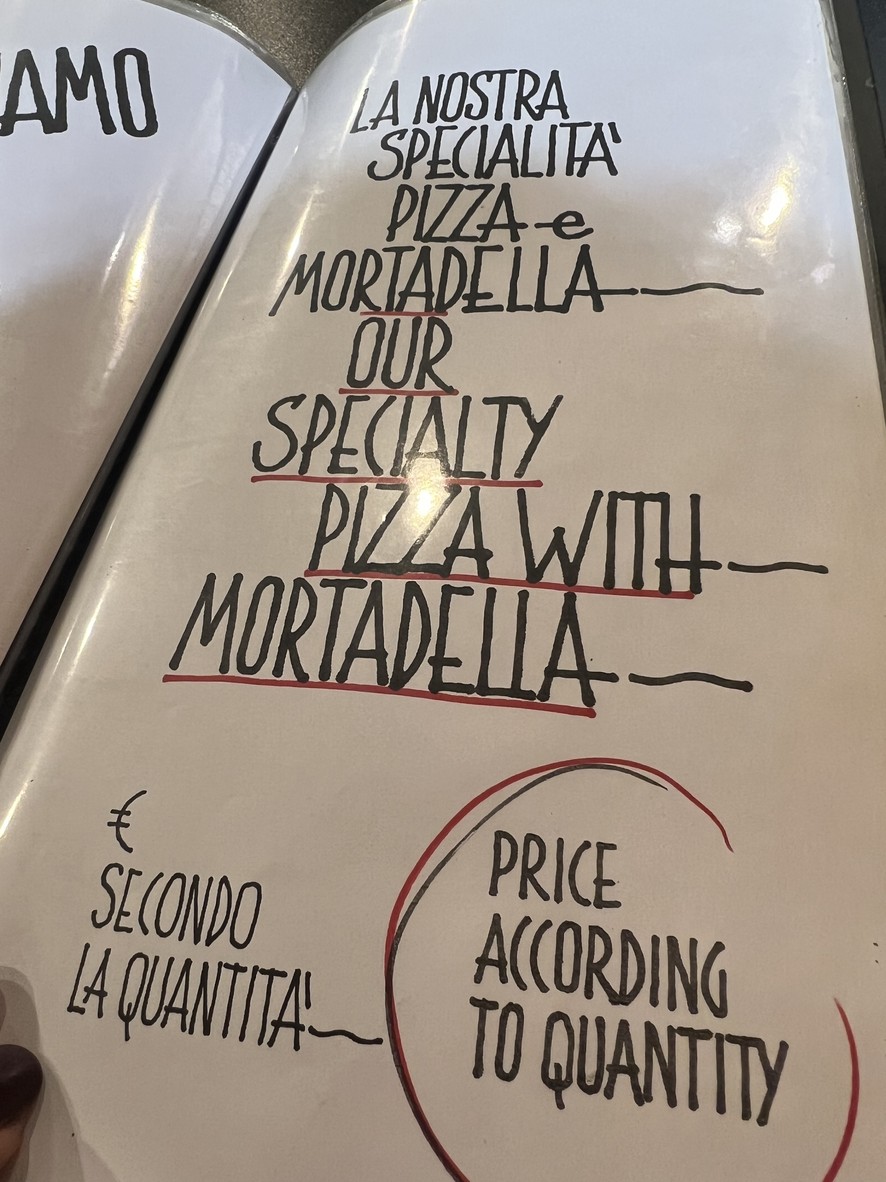 Giselda menu 3