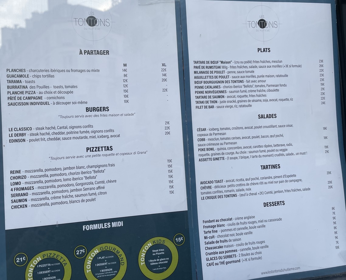 Les Tontons du Huitième menu 2