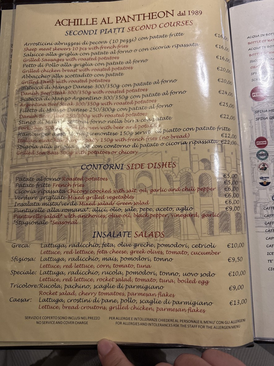 Achille Al Pantheon di Habana menu 3